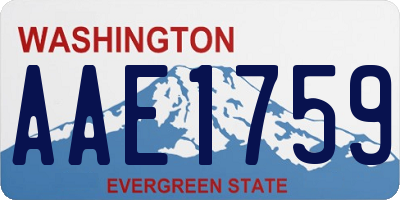 WA license plate AAE1759