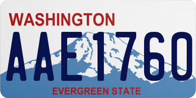 WA license plate AAE1760