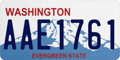 WA license plate AAE1761