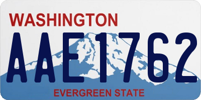 WA license plate AAE1762