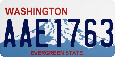 WA license plate AAE1763