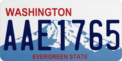 WA license plate AAE1765