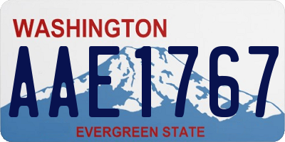 WA license plate AAE1767