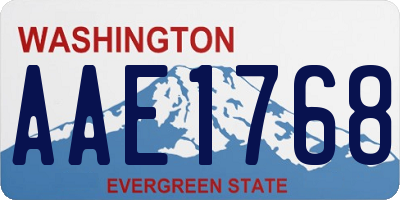 WA license plate AAE1768