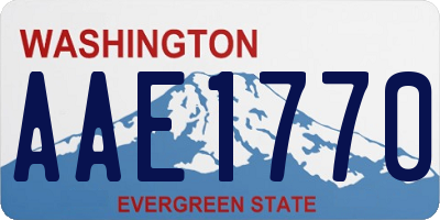 WA license plate AAE1770