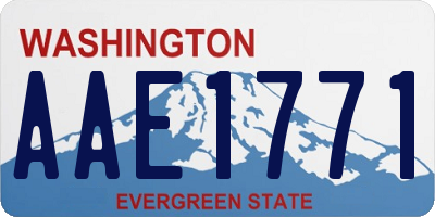 WA license plate AAE1771