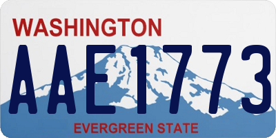 WA license plate AAE1773