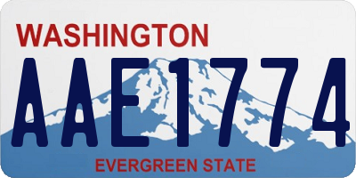 WA license plate AAE1774