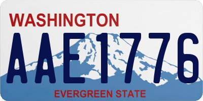 WA license plate AAE1776