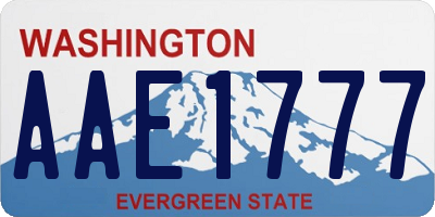 WA license plate AAE1777