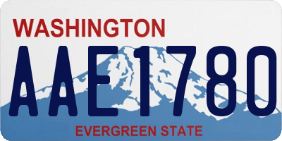 WA license plate AAE1780