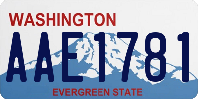 WA license plate AAE1781