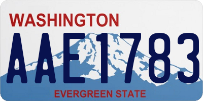 WA license plate AAE1783