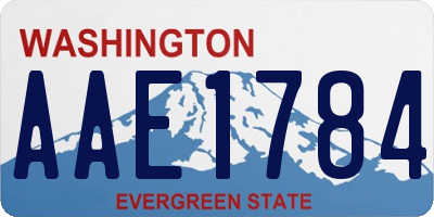 WA license plate AAE1784