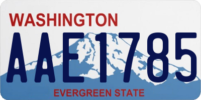 WA license plate AAE1785