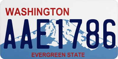 WA license plate AAE1786