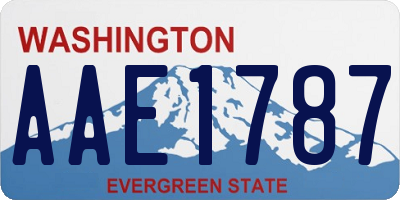 WA license plate AAE1787