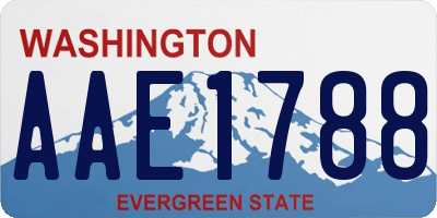 WA license plate AAE1788