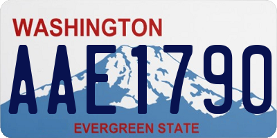 WA license plate AAE1790