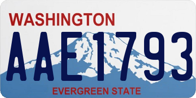 WA license plate AAE1793