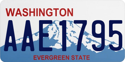 WA license plate AAE1795