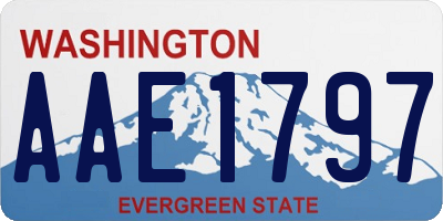 WA license plate AAE1797