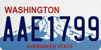 WA license plate AAE1799