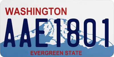 WA license plate AAE1801