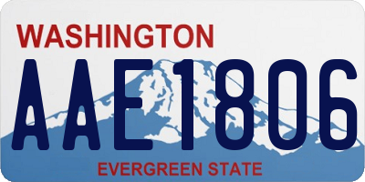 WA license plate AAE1806