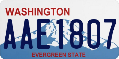 WA license plate AAE1807