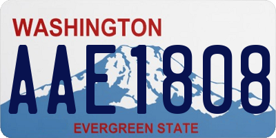 WA license plate AAE1808