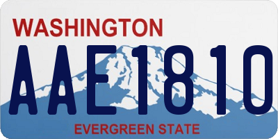 WA license plate AAE1810