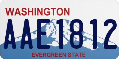 WA license plate AAE1812