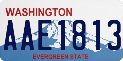 WA license plate AAE1813