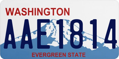 WA license plate AAE1814