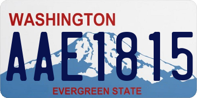 WA license plate AAE1815