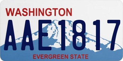 WA license plate AAE1817