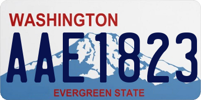 WA license plate AAE1823