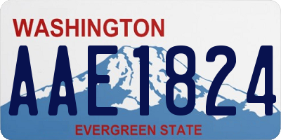 WA license plate AAE1824