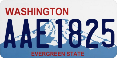 WA license plate AAE1825