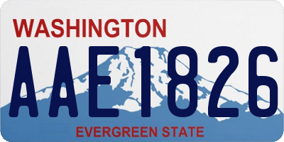 WA license plate AAE1826