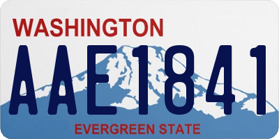 WA license plate AAE1841