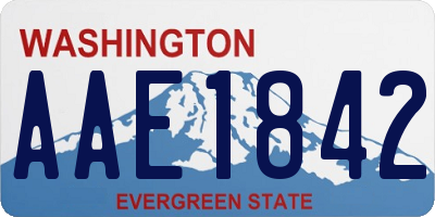 WA license plate AAE1842