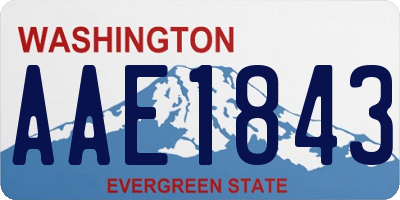 WA license plate AAE1843