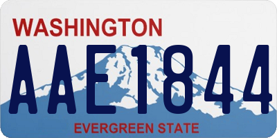 WA license plate AAE1844