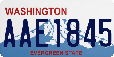 WA license plate AAE1845