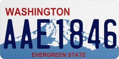 WA license plate AAE1846