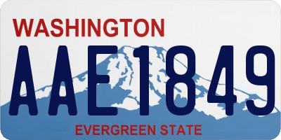 WA license plate AAE1849