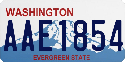 WA license plate AAE1854