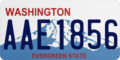 WA license plate AAE1856